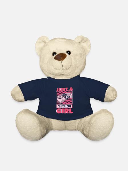 Techno Raver Juste une Techno Girl - Nounours - bleu marine
