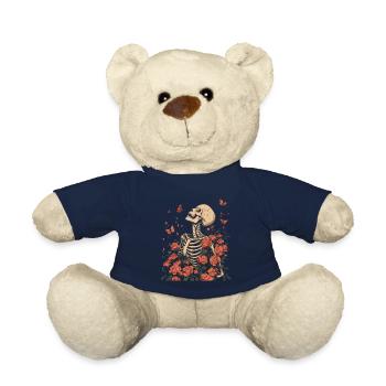 Skeleton Flowers - Teddy Bear - french navy - Front