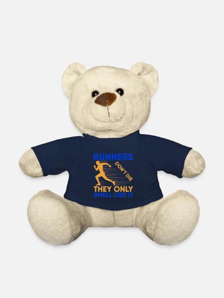 La course à pied ne meurt pas, elle sent seulement le marathon - Nounours - bleu marine