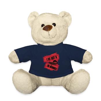 I've Got a Parachute – No Worries - Teddy Bear - french navy - Front