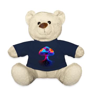 Psychedelic Mushroom - Teddy Bear - french navy - Front