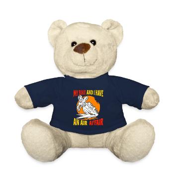 Dirt Biker Riding My Bike & I Have An Air Affair - Teddy Bear - french navy - Front