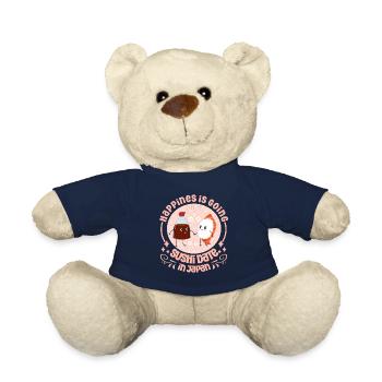 Japanese Food Lover Happines Is Date Sushi - Teddy Bear - french navy - Front