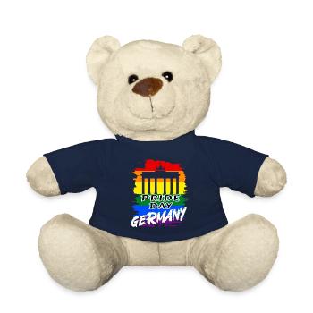 Pride Day Germany LGBTQ+ Regenbogen - Teddy - French Navy - Vorne