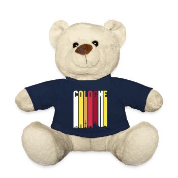 Retro Köln Cologne Skyline Geschenk - Teddy - French Navy - Vorne