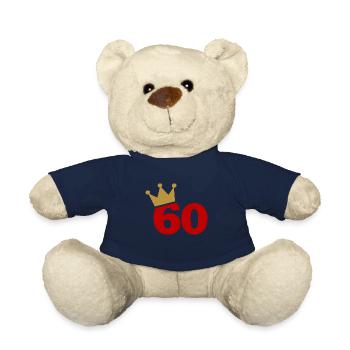 60th birthday - Teddy Bear - french navy - Front
