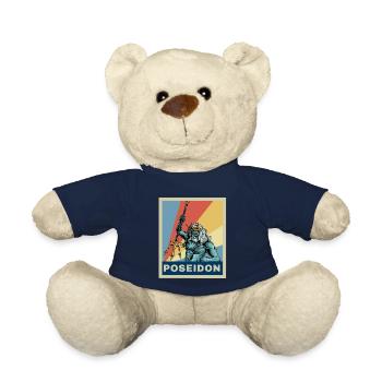 Vintage Rétro Poséidon Mythologie Grecque Cadeau - Nounours - bleu marine - Devant