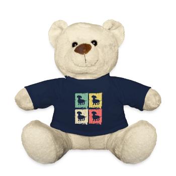 Dackel Hund Hundeliebhaber Teckel Retro Geschenk - Teddy - French Navy - Vorne