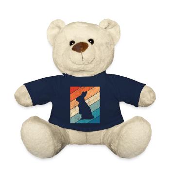 Rabbit Easter Retro Gift - Teddy Bear - french navy - Front