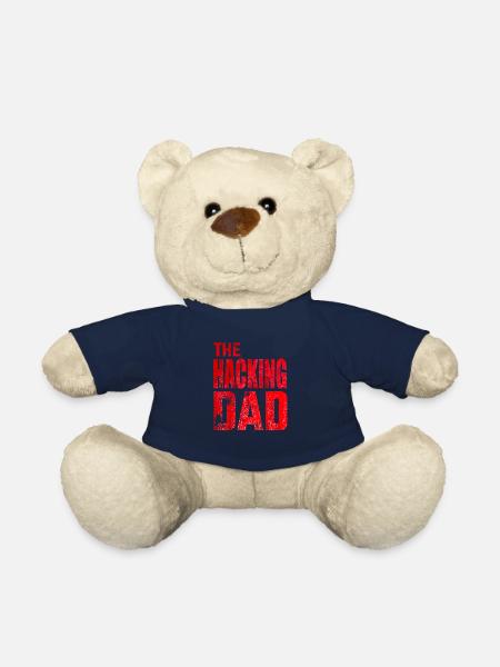 The Hacking Dad Hacker Father Papa Code Computer - Teddy Bear - french navy