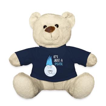 Es ist nur eine Phase Lustiger Vollmond Wortspiel Mondzyklus - Teddy - French Navy - Vorne