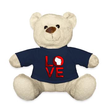 Liebe Wisconsin Geschenk - Teddy - French Navy - Vorne