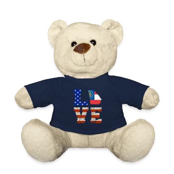 Cher cadeau de drapeaux georgia Usa - Nounours - bleu marine - Devant