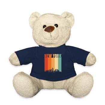 New York Skyline Geschenk - Teddy - French Navy - Vorne