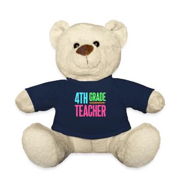 4th Grade Teacher Educator Job Education School - Teddy Bear - french navy - Front