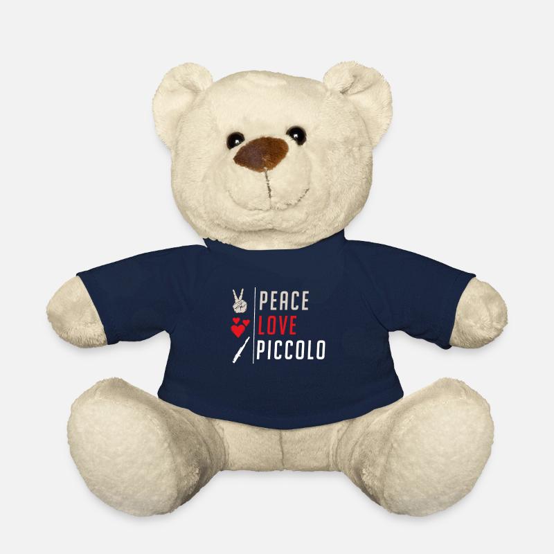 Peace Love Piccolo Musical Instrument - Teddy - French Navy