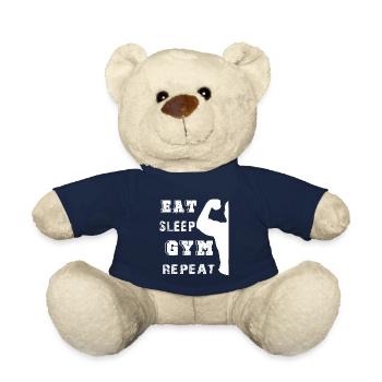 Eat sleep gym repeat - Teddy Bear - french navy - Front