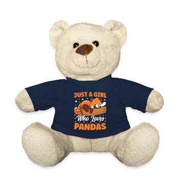 Nur ein Mädchen, das Pandabär liebt Süßes Schlafen - Teddy - French Navy - Vorne