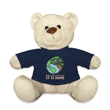 Nature Is Not A Place To Visit It Is Home - Teddy Bear - french navy - Front
