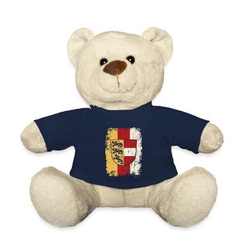 Austria Flag Coat of Arms Lion - Teddy Bear - french navy - Front