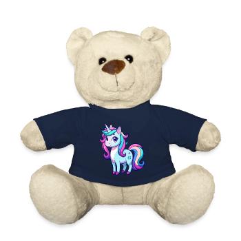 Licorne arc-en-ciel mignonne - Nounours - bleu marine - Devant