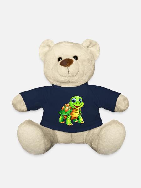 Mega Cute Turtle - Teddy Bear - french navy