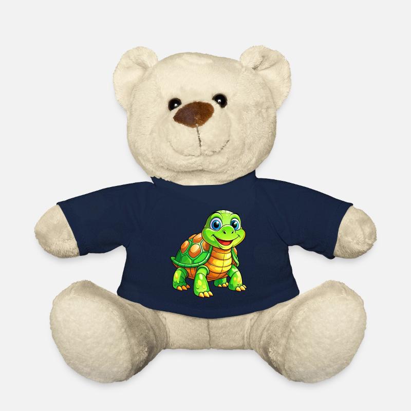 Mega Cute Turtle - Teddy Bear - french navy