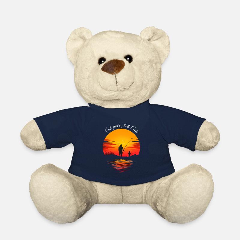 Papa et moi, partenaires de pêche - Nounours - bleu marine