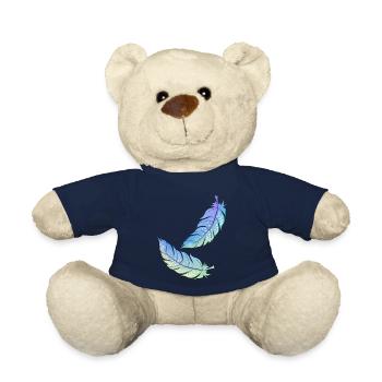 farbige indische Feder - Teddy - French Navy - Vorne