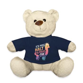 Alpaca llama alpacas animal - Teddy Bear - french navy - Front