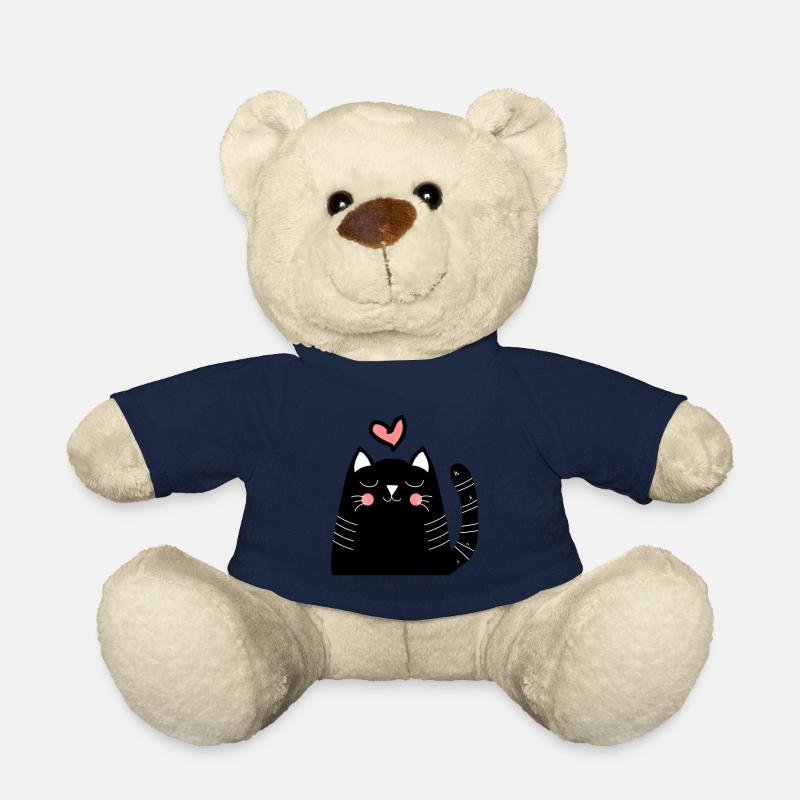 Chat chats chat amour chat comme un cadeau - Nounours - bleu marine