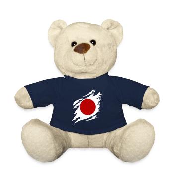 Japan Flagge Used Look Nihon Japanische Fahne - Teddy - French Navy - Vorne