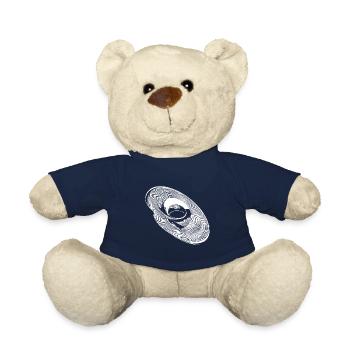 Geometric Circle Ellipses Parabolas Lines - Teddy Bear - french navy - Front