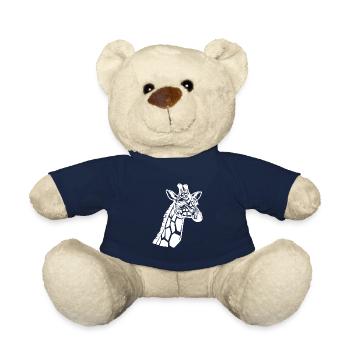 Elegant Giraffe Tattoo Lines Style - Teddy Bear - french navy - Front