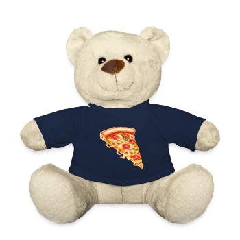 Lustiger Pizzaflüsterer Feinschmecker Pizzastück - Teddy - French Navy - Vorne