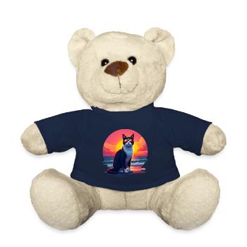 Katze am Strand - Teddy - French Navy - Vorne
