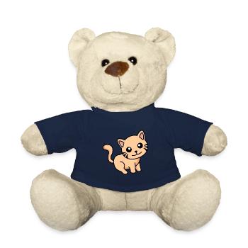 Katze Comic Tier - Teddy - French Navy - Vorne