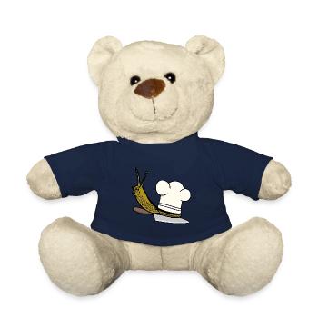schleimig Küchen Schnecke Koch Kochmütze Erfolg - Teddy - French Navy - Vorne