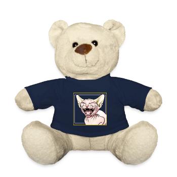 Sphynx-Katze lacht - Teddy - French Navy - Vorne