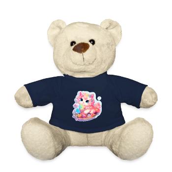 Katze - Illustration - Teddy - French Navy - Vorne