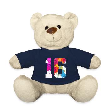 FARBIG NUMMER 16 BUNT 16. GEBURTSTAG - Teddy - French Navy - Vorne
