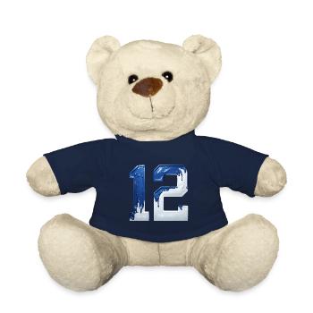 NR. 12 NUMMER 12 BLAU WEIß 12. GEBURTSTAG - Teddy - French Navy - Vorne