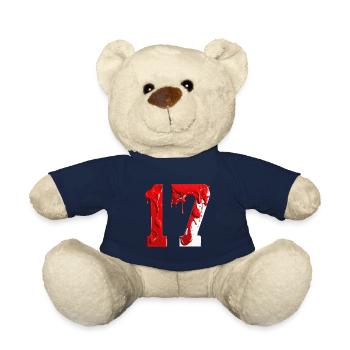 NR. 17 NUMMER 17 ROT WEIß 17. GEBURTSTAG - Teddy - French Navy - Vorne