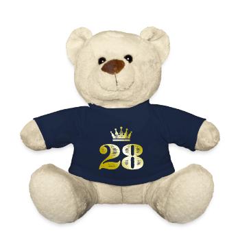 28 Chiffre Couronne Or - Nounours - bleu marine - Devant