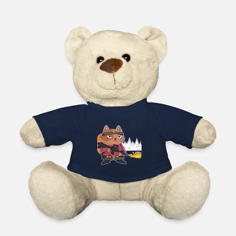 Flamethrower Lover Flamethrower Hot Fire - Teddy Bear - french navy