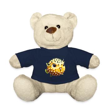 Poisson-globe gonflé - Nounours - bleu marine - Devant
