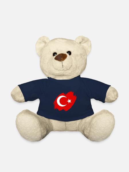 Drapeau de Turquie Utilisé Look Drapeau Turc Vintage - Nounours - bleu marine