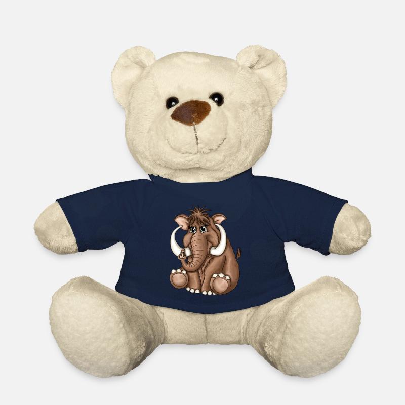 Süßes flauschiges Mammut Steinzeit - Teddy - French Navy