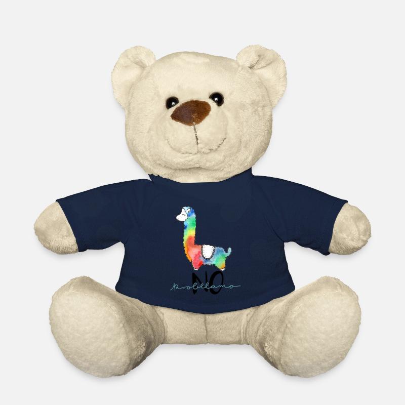 Cooles, buntes Lama lustiger Spruch "no probllama" - Teddy - French Navy