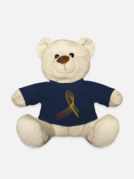 Cool, abstract and futuristic pattern - Teddy Bear - french navy